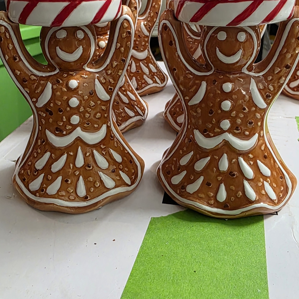 Gingerbread Man Holiday Candle Holder
